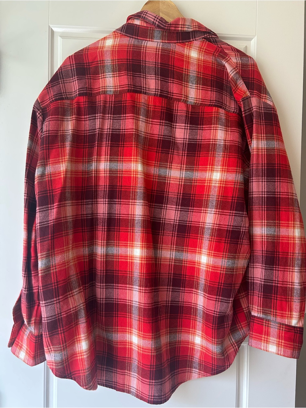 ON The Boyfriend Shirt Red Plaid Flannel - Picture 4 of 4